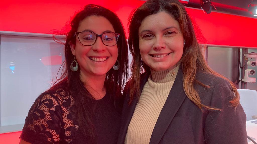 Esquerda: Taciana Brito, psicóloga, direita: Ana Estrella Philippe, jurista