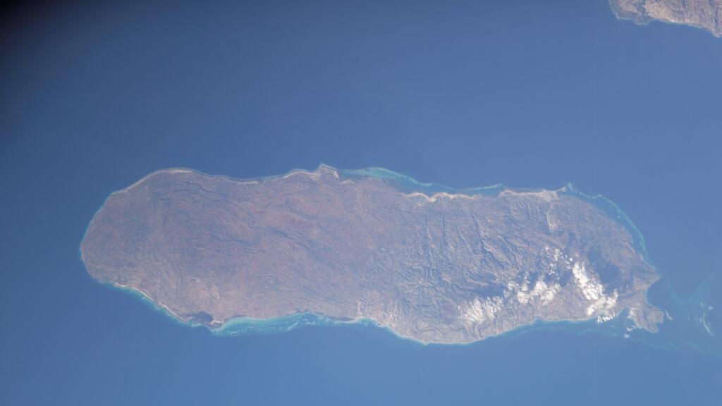 Image satellite (NASA) de l'île de La Gonâve, située à une cinquantaine de kilomètres de Port-au-Prince.