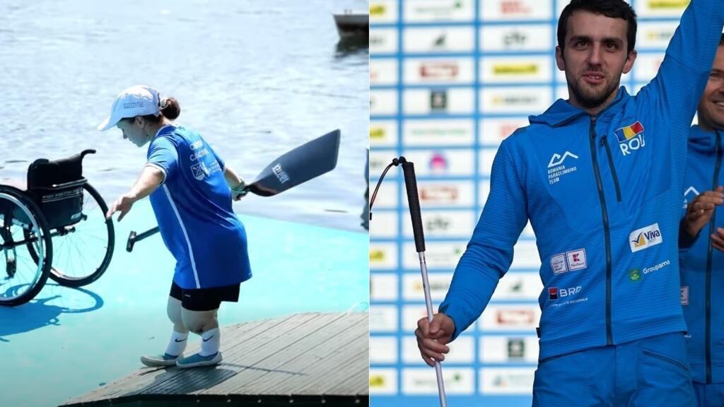 Gabriela Bantaș (stânga) și Răzvan Nedu, campioni din lotul paralimpic al României