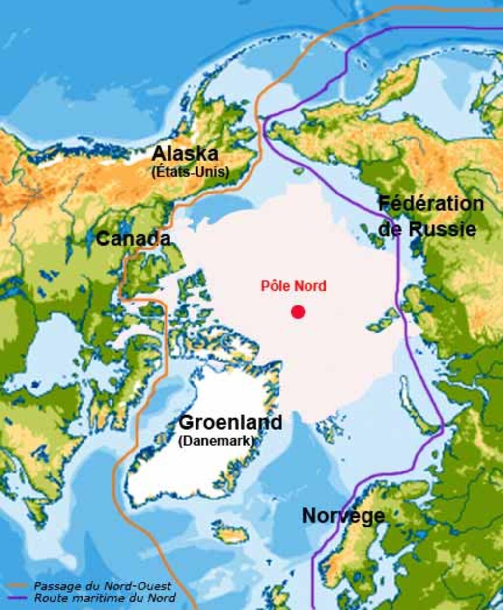 Les passages du nord, océan Arctique