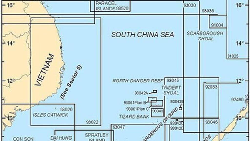 Đảo Palawan, tây Philippines (dải đất màu vàng góc phải bản đồ), nằm sát quần đảo Trường Sa, Biển Đông.