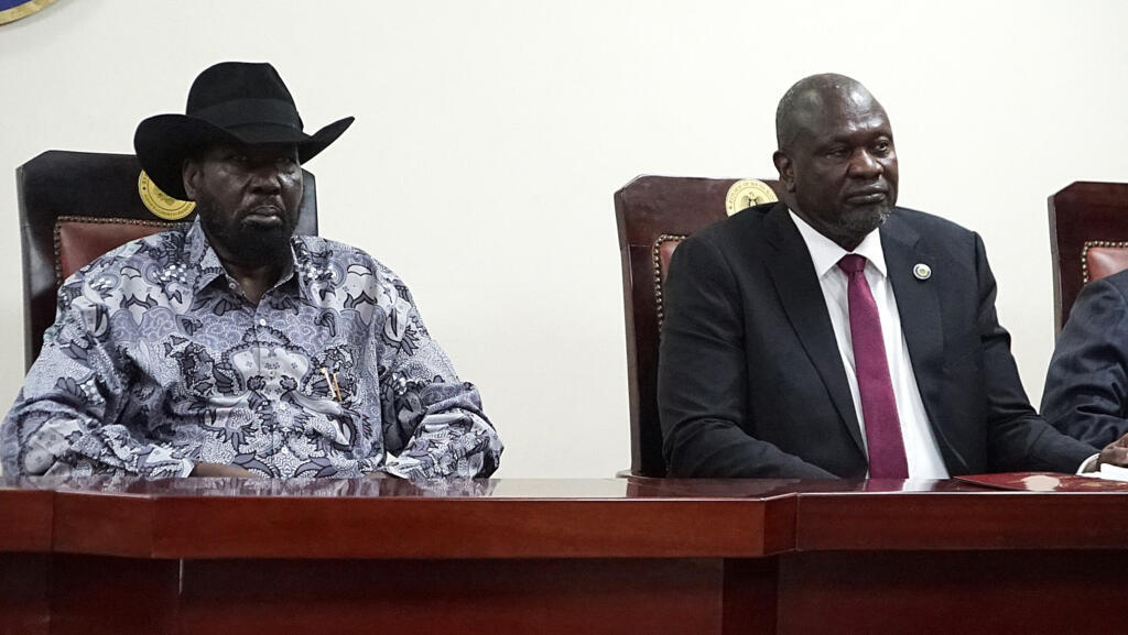 Rais Salva Kiir na aliyekuwa makamu wake Riek Machar