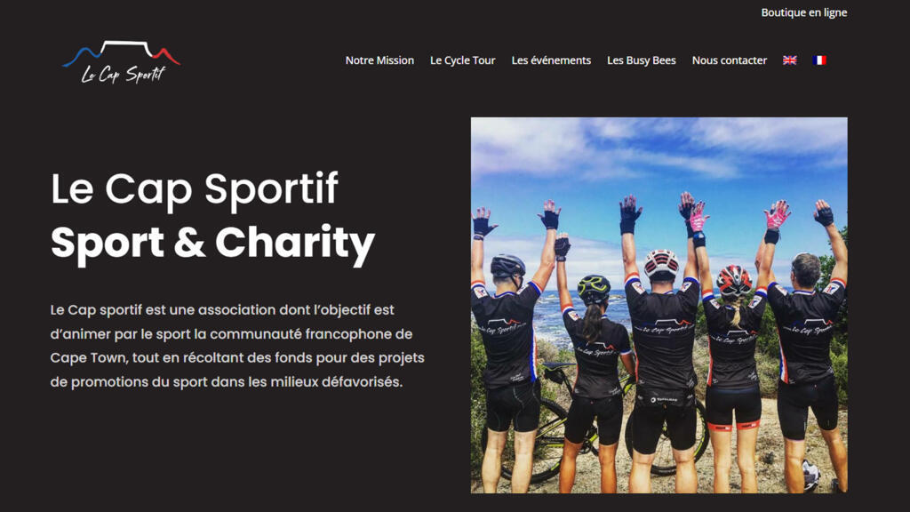 Page d'accueil du site de l'association « Le Cap Sportif ».