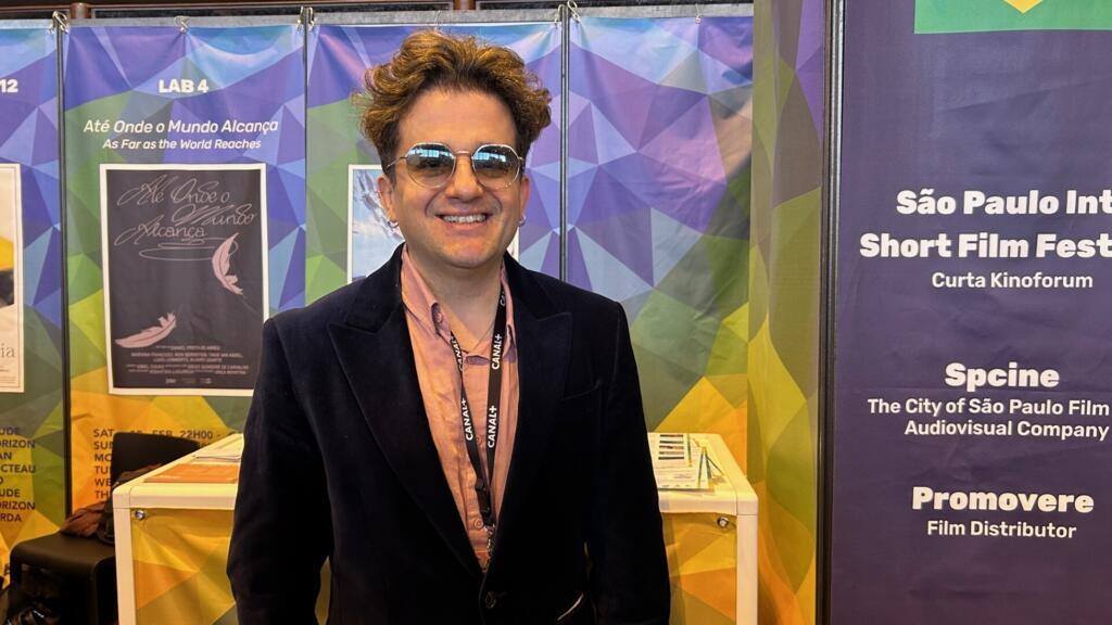 O cineasta paulista Ricky Mastro durante o Festival de Curta-Metragem de Clermont-Ferrand, no centro da França.