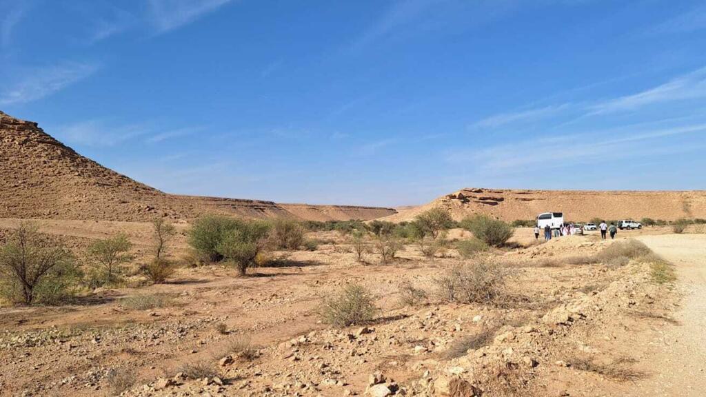 A 250 km au nord-ouest de Riyad, en Arabie Saoudite.