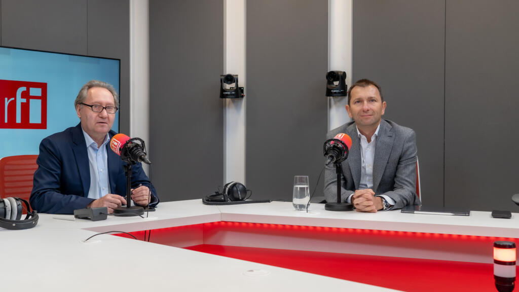 Constantin Rudnițchi și Andrei Cionca în studioul RFI România