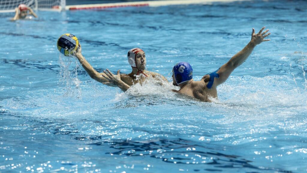 Fază din meciul de polo Dinamo - Szolnok (Ungaria), scor final 15-16, București, 16 octombrie 2025