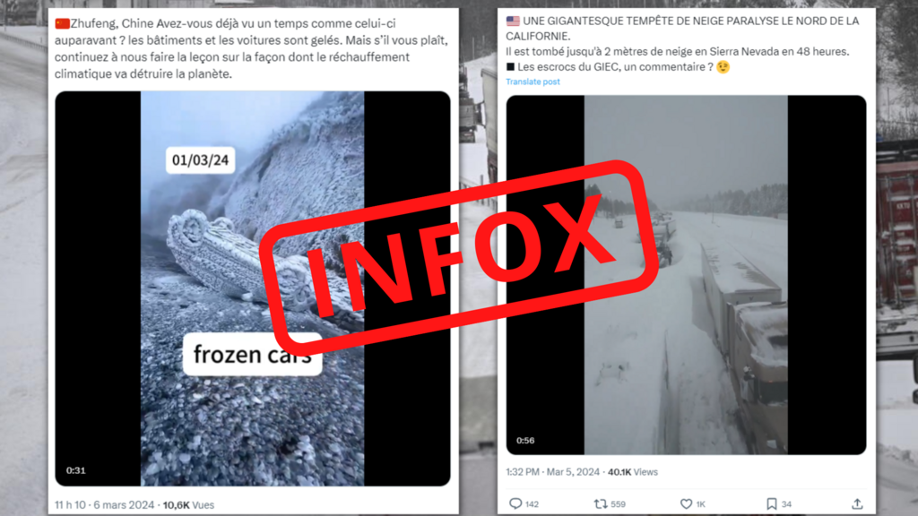 Ces images de tempête de neige et de blizzard ne prouvent pas que le réchauffement climatique n'existe pas.