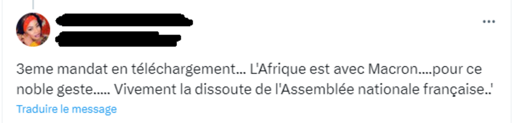 Certains comptes se sont très vite emparé de la nouvelle de la dissolution pour laisser penser qu'Emmanuel Macron souhaite rester au pouvoir.
