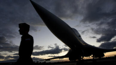 Un bombardier stratégique russe Tu-160, à la base aérienne d'Engels près de Saratov, en 2008 (Image d'illustration).