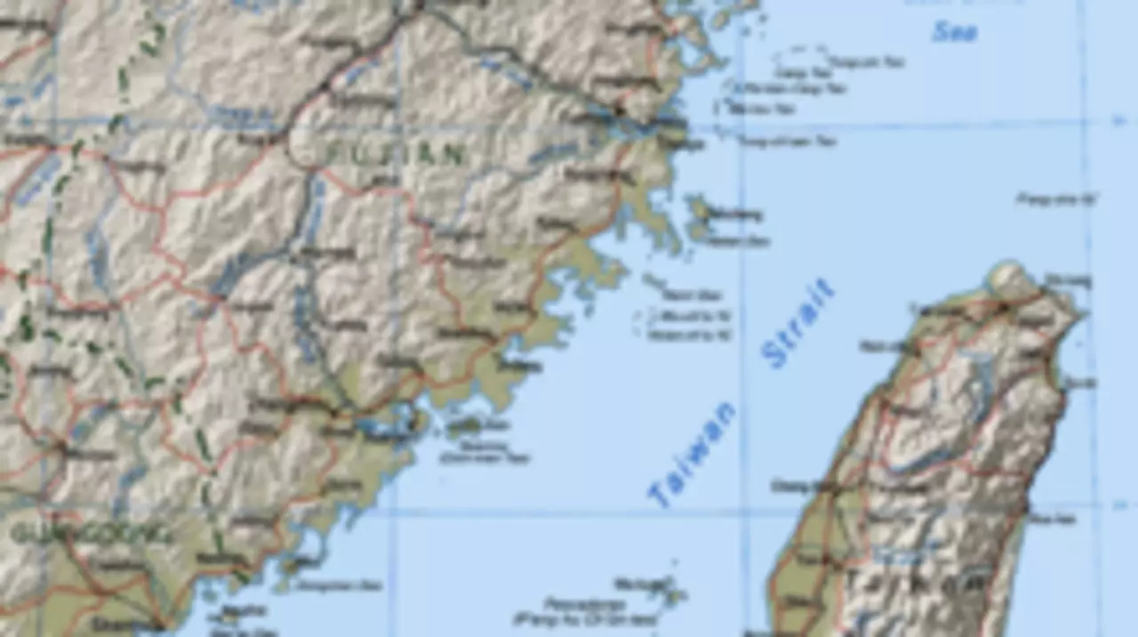 图为台湾海峡地图