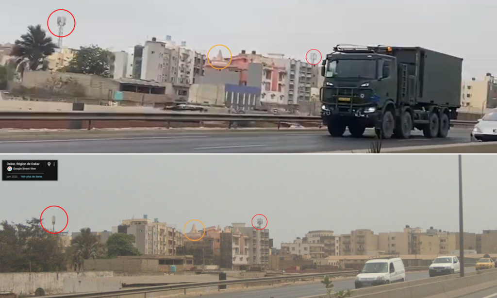 La scène a été filmée sur l'A1, à Dakar, au niveau des coordonnées suivantes : 14.745206, -17.422074.