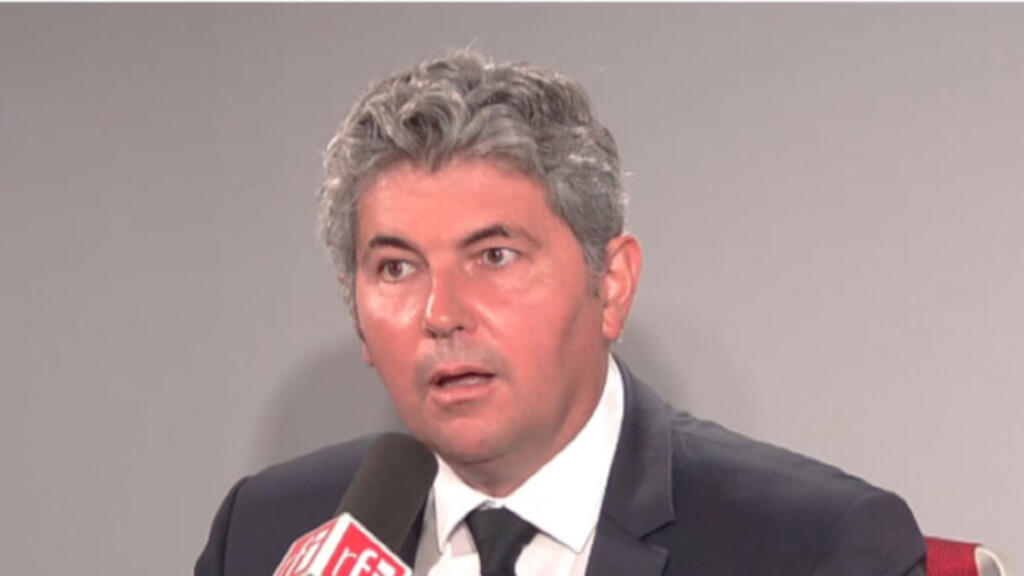 Gilles Platret, maire de Chalon-sur-Saône et vice-président des Républicains dans les studios de RFI, le 13 septembre 2022.