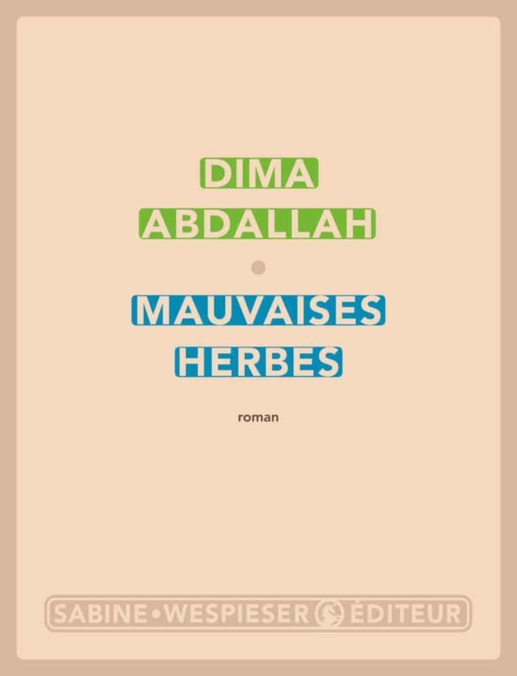 Couverture du roman de Dima Abdallah