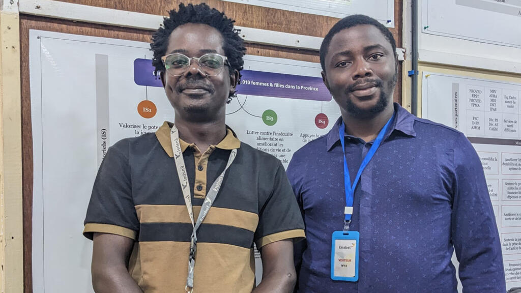 Rolly Nkoko, expert en entrepreneuriat et Gaston Mukendi, responsable de communication du Club.