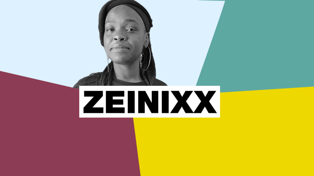 Dieynaba Sidibé, surnommée Zeinixx, première femme graffeuse professionnelle du Sénégal.
