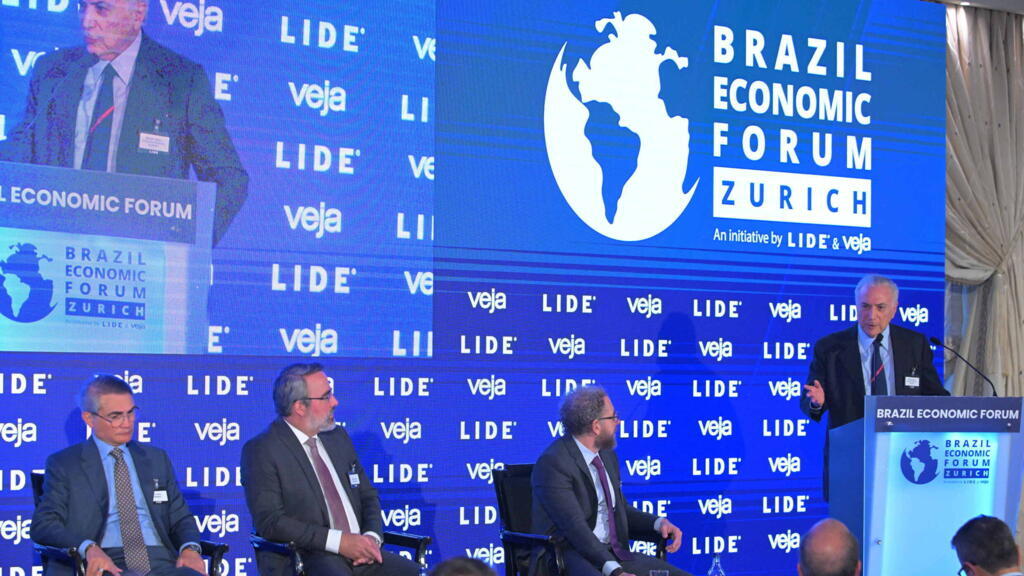 Michel Temer, ex-presidente do Brasil, é um dos participantes do Brazil Economic Forum em Zurique (Suíça). (23/01/2024)