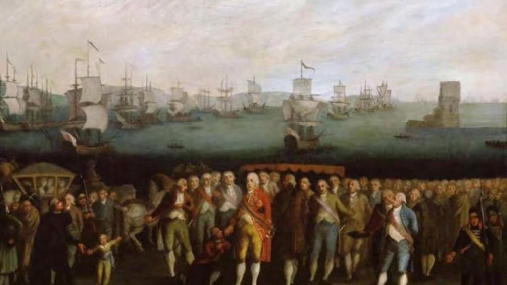 Embarque da Família Real Portuguesa - Autor desconhecido, Séc. XIX