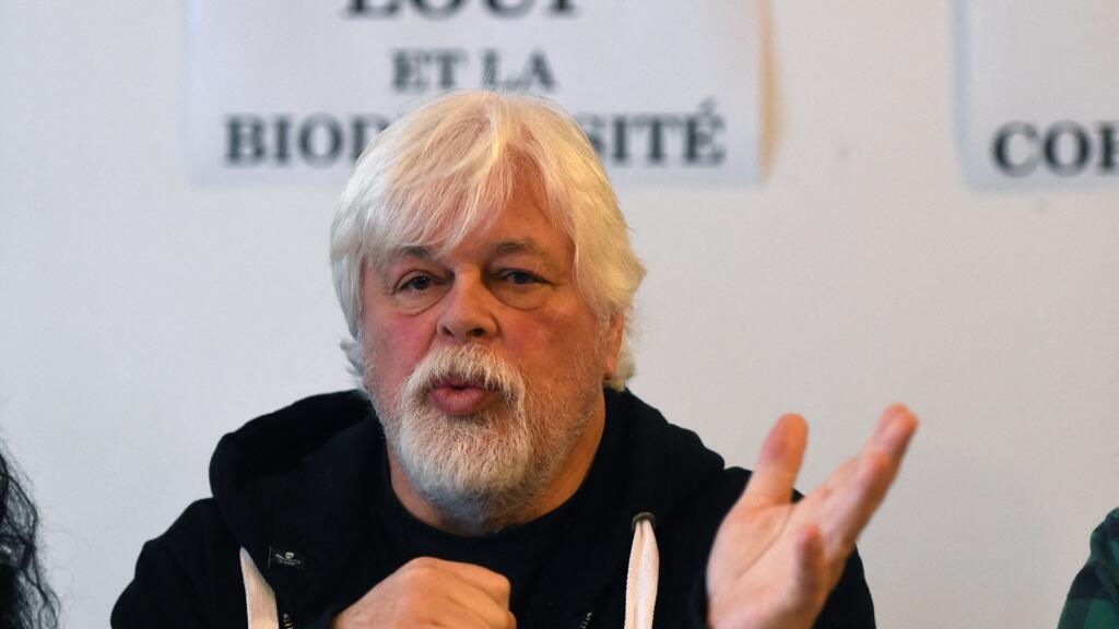 Le fondateur de l'association écologiste Sea Shepherd Paul Watson s'exprime lors d'une conférence de presse à Lyon, en France, le 16 janvier 2016.