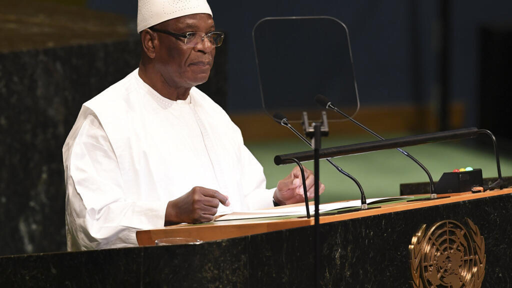 Le président malien Ibrahim Boubacar Keïta (IBK), le 24 septembre 2018 à la tribune de l'Assemblée générale de l'ONU, à New York.