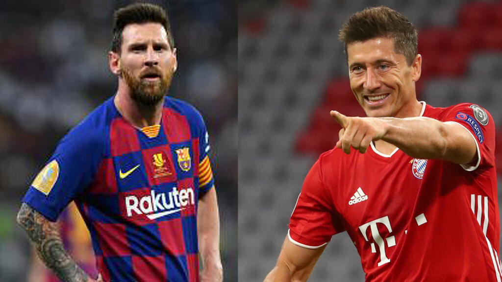 Lionel Messi (FC Barcelone) et Robert Lewandowski (Bayern Munich).