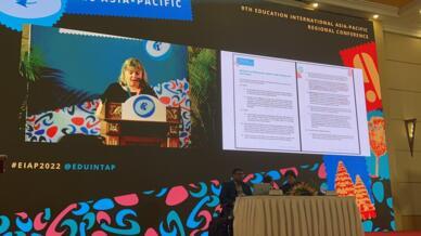 نمایندگان تشکلهای معلمان آسیا و اقیانوسیه به اتفاق آرا قطعنامه همبستگی با معلمان و دانش آموزان ایرانی را تصویب کردند