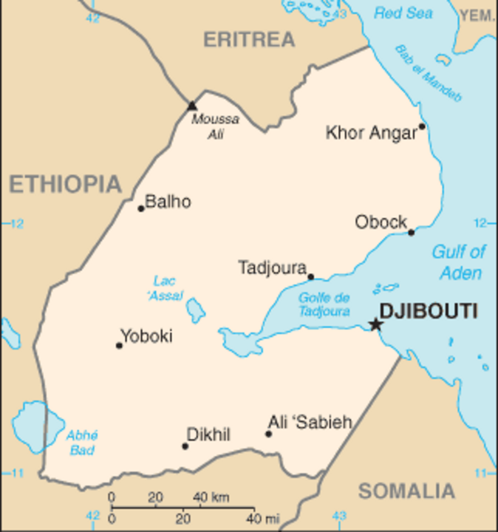 存档地图 / 非洲 ：吉布提
Afrique / une carte de Djibouti.