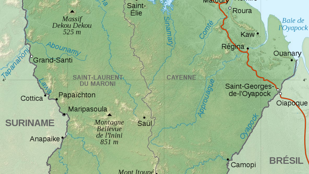 Território da Guiana Francesa na América do Sul