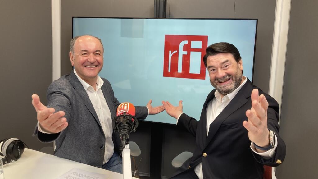 Mirel Bran și Dan Popescu în studioul RFI România