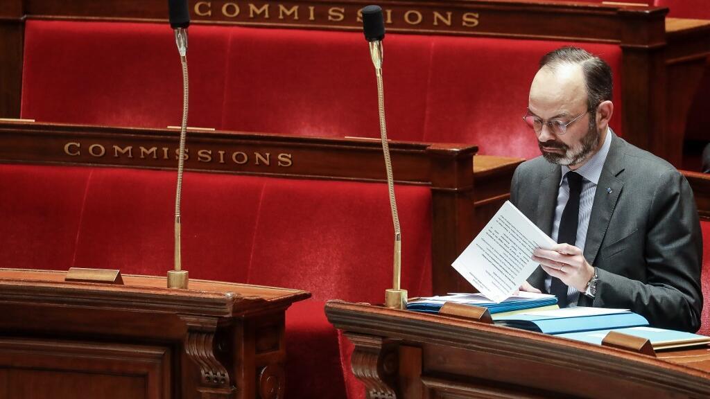 Édouard Philippe devant les députés le 25 février 2020, a laissé ouverte la possibilité de recourir à l'article 49-3 de la Constitution pour faire adopter sans vote le projet de réforme des retraites.