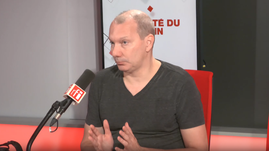 David Cormand, co-président de la délégation EELV au Parlement européen, le 20 juillet 2023 dans les studios de RFI.