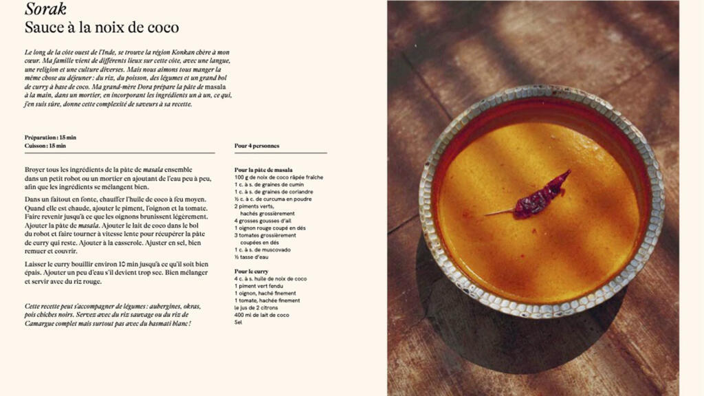 Sorak, sauce noix de coco. Recette.