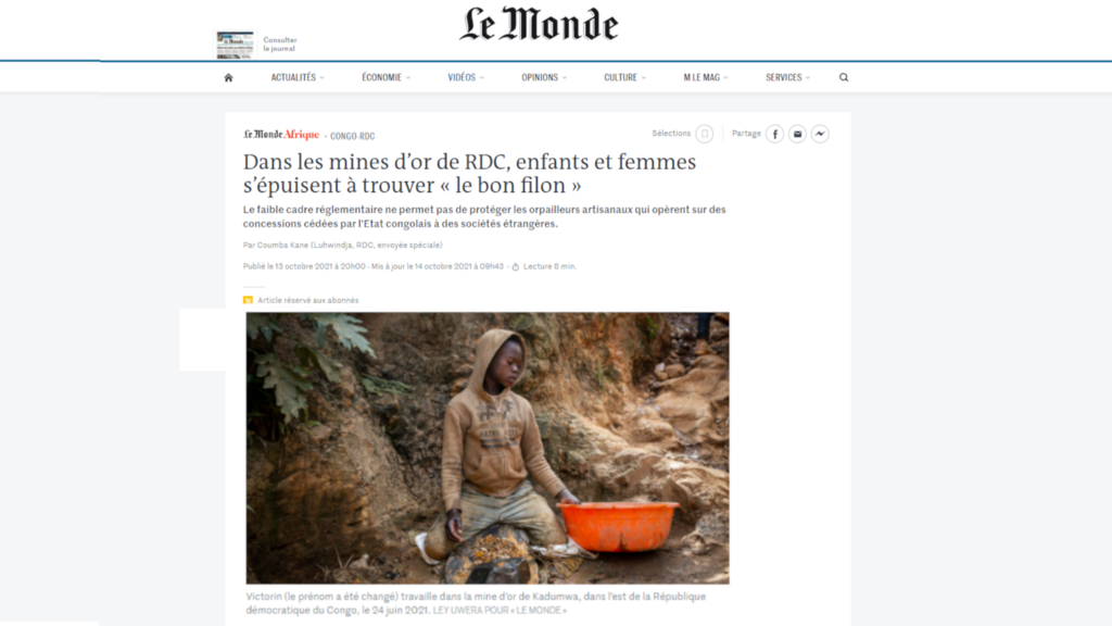 Reportage de Coumba Kane, à Luhwindja, dans l'est de la RDC.