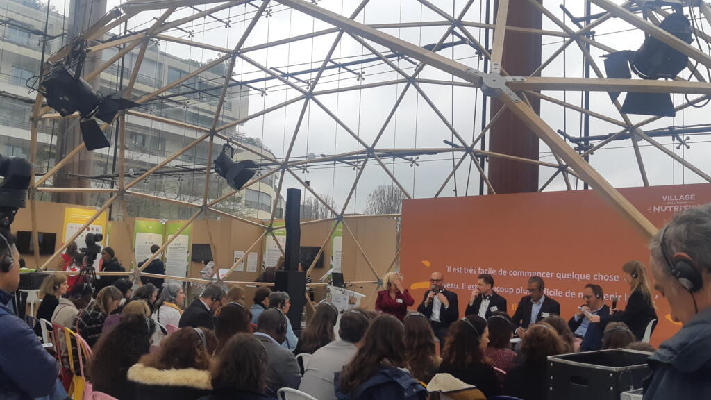 Table ronde au Village des solutions, sommet Nutrition for growth à Paris les 27 et 28 mars 2025.