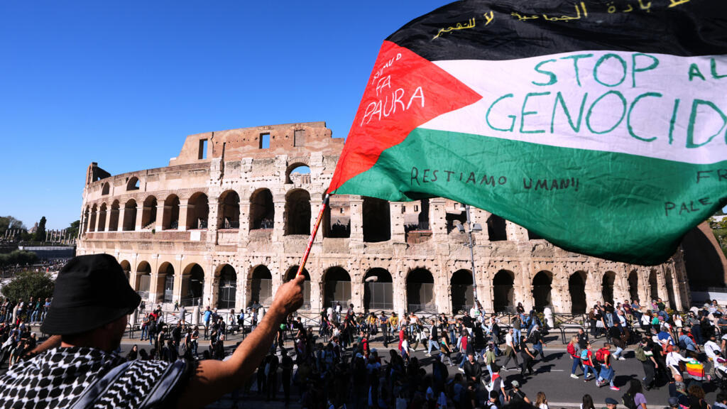 Manifestations massives à Rome et Barcelone pour réclamer la fin de la guerre à Gaza