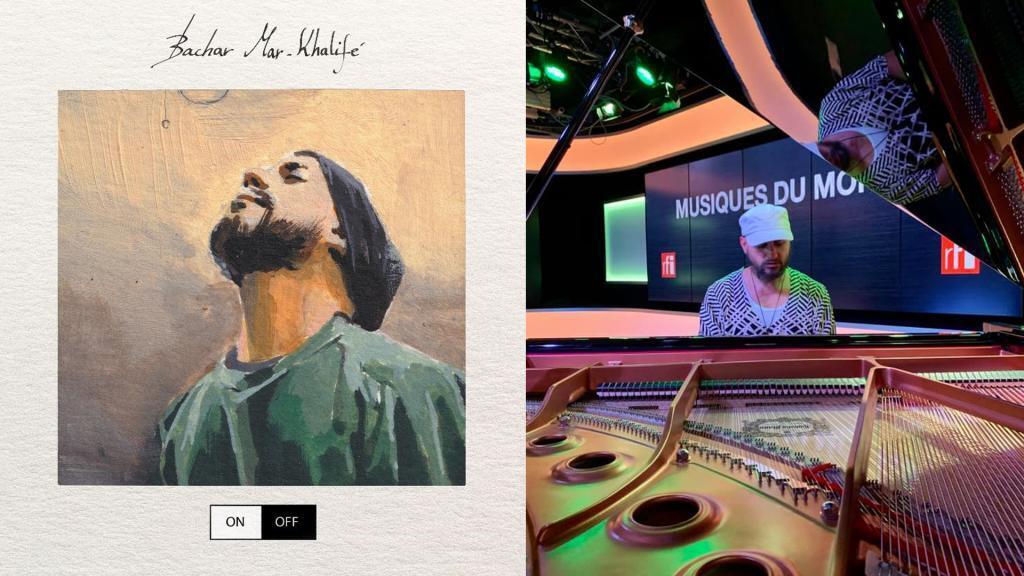 Bachar Mar-Khalifé “On/Off” (Balcoon/Idol) et Bachar Mar-Khalifé à RFI (photo L.Aloir).