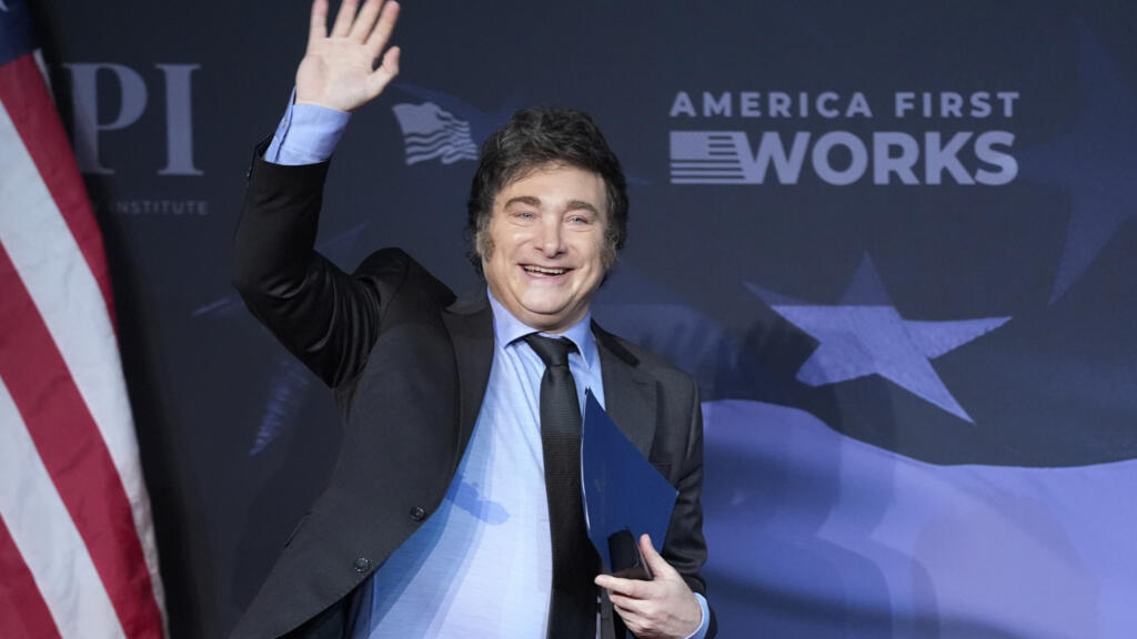 O presidente da Argentina, Javier Milei, durante evento nos Estados Unidos, em novembro de 2024.