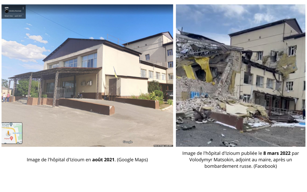 Les dégâts sont considérables à l'hôpital d'Izioum bombardé par un missile russe début mars.