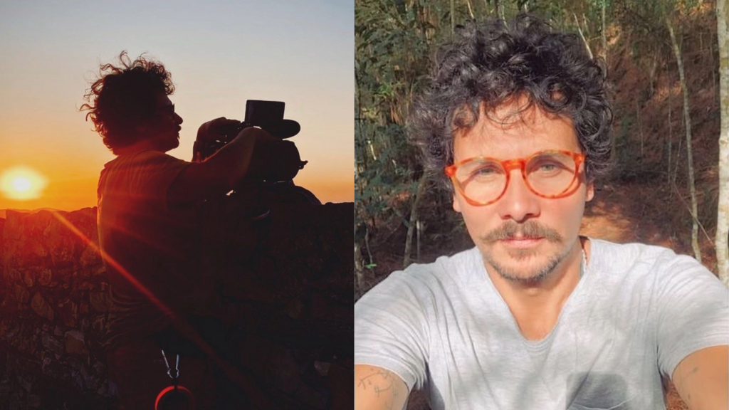 O diretor brasileiro Rafae durante as filmagens de “Mulheres do Interior – Vozes que Inspiram”, documentário que destaca a força e a sensibilidade feminina do interior de Portugal.