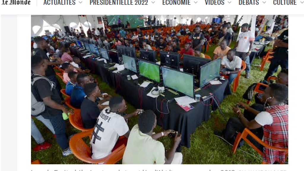 Lors du Festival électronique du jeu vidéo d’Abidjan en novembre 2018.