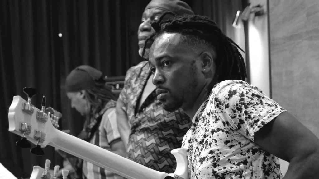 Rodriguez Vangama, Ray Lema et Michel Alibo en répétition.