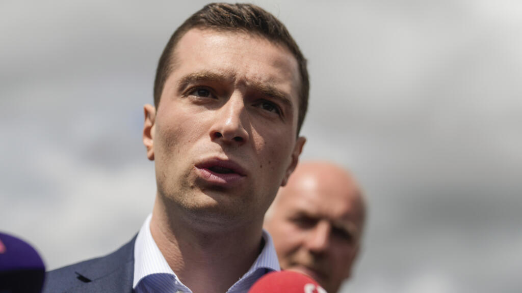 Le candidat aux élections législatives anticipées pour le Rassemblement national, Jordan Bardella.