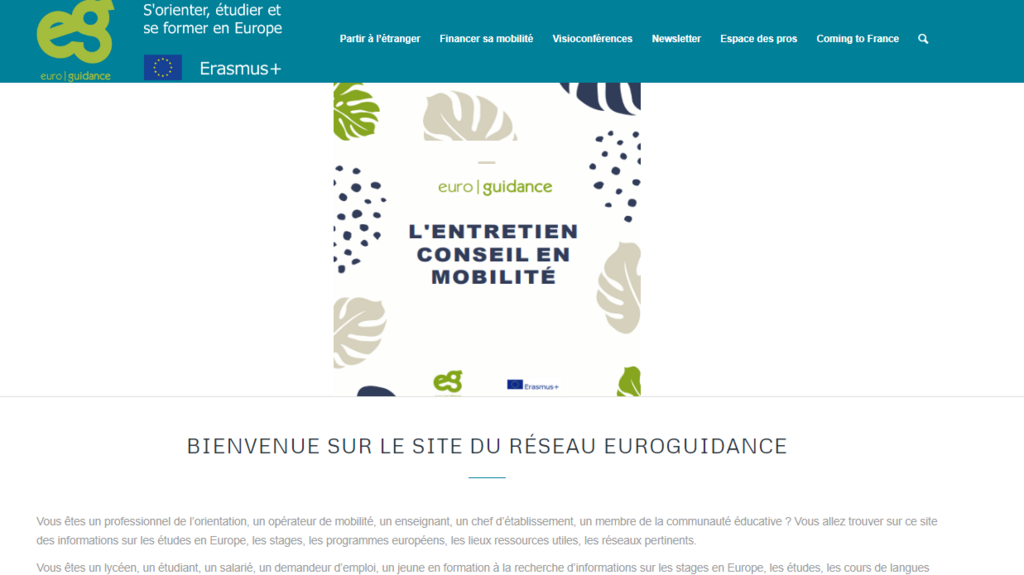 Retrouvez toutes les opportunités de mobilité sur le site internet www.euroguidance-france.org.