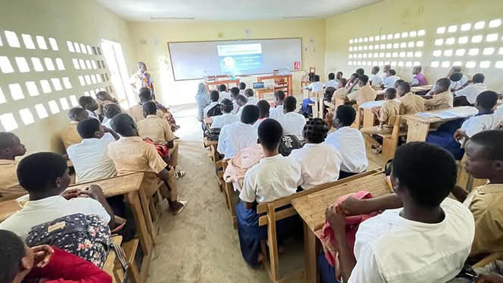 Des élèves participant à l'évènement.