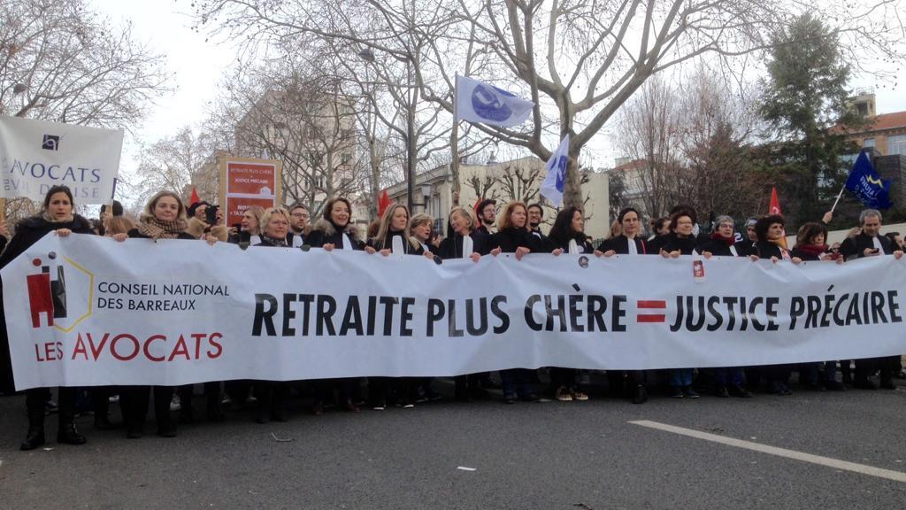 Les avocats marchent contre la réforme des retraites, Paris, le 11 janvier 2020.