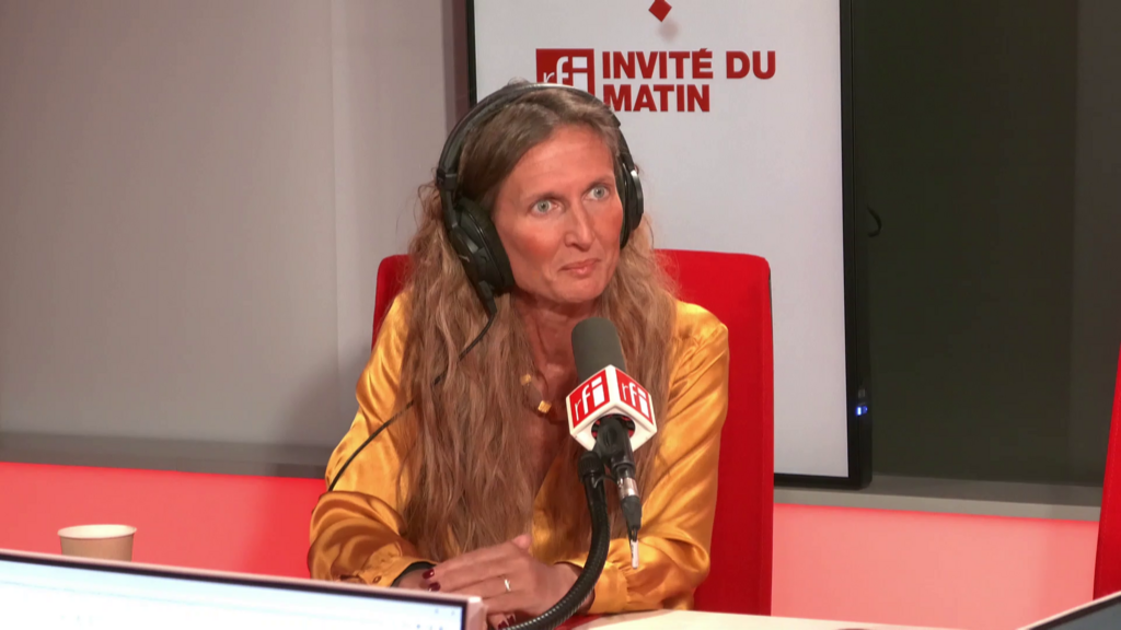 Anne-Laure Kiechel, présidente, fondatrice de la société de conseil aux Etats, Global Sovereign Advisory, dans le studio de RFI, le 16 janvier 2024.