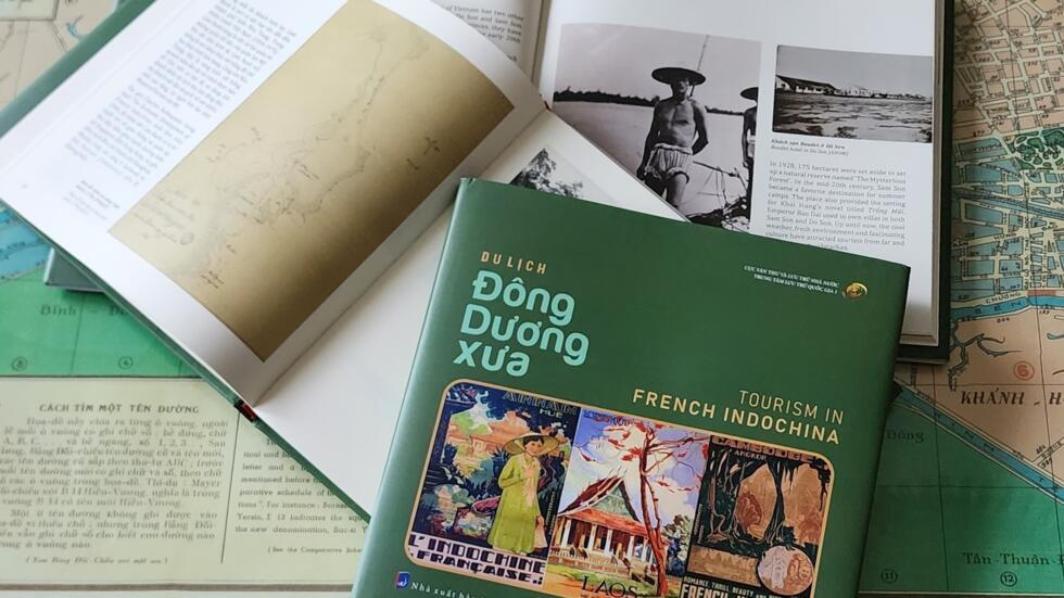 Bìa sách "Du lịch Đông Dương xưa" do Nhà xuất bản Dân Trí phát hành.