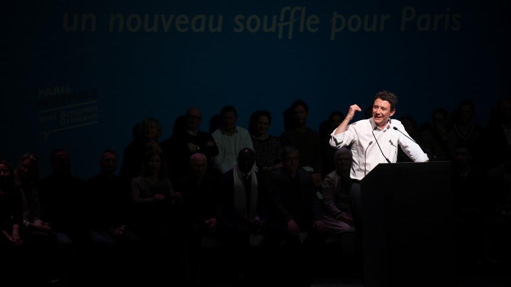 Benjamin Griveaux en meeting, au théâtre Bobino, le 27 janvier 2020.