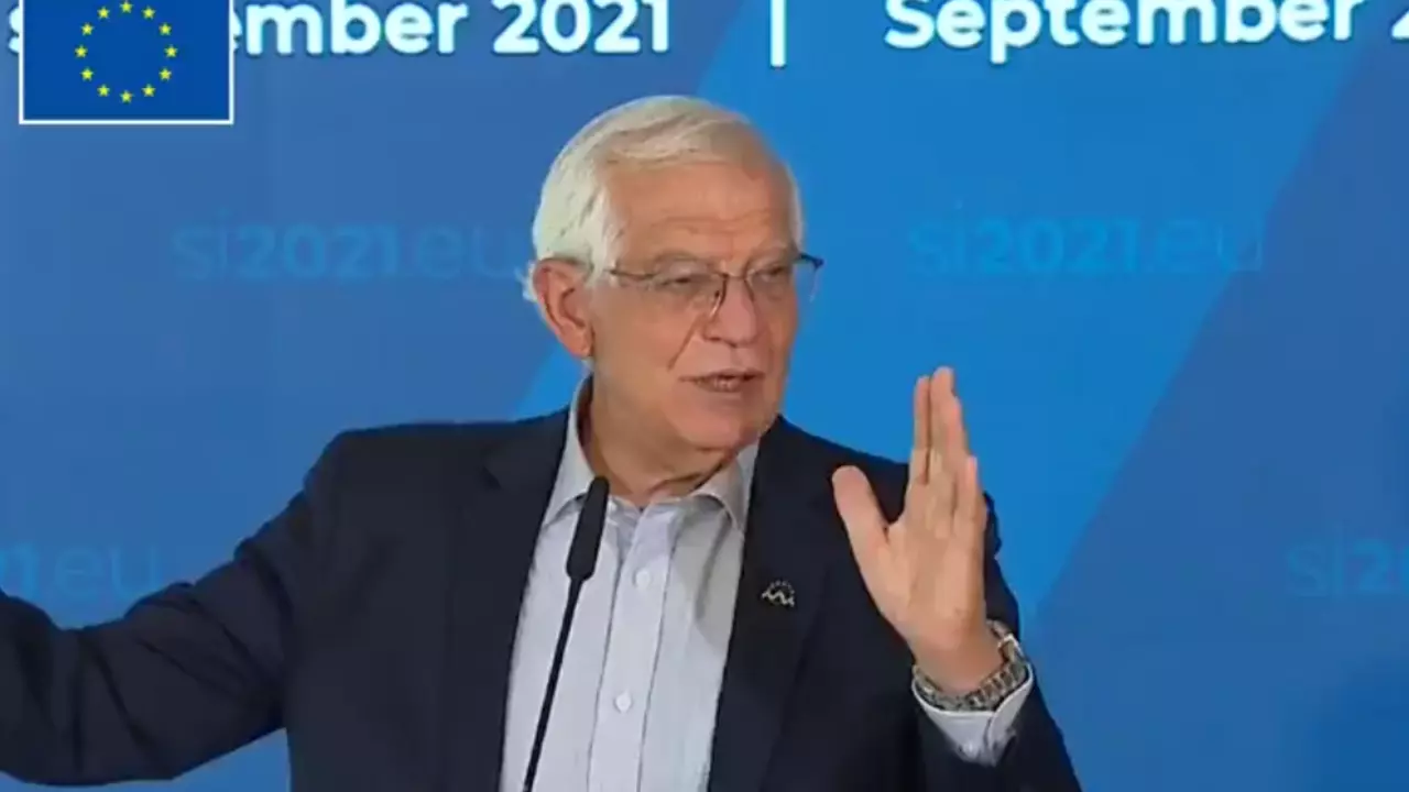 欧盟外交与安全政策高级代表伯雷利Josep Borrell视频截图2021年9与e3ri