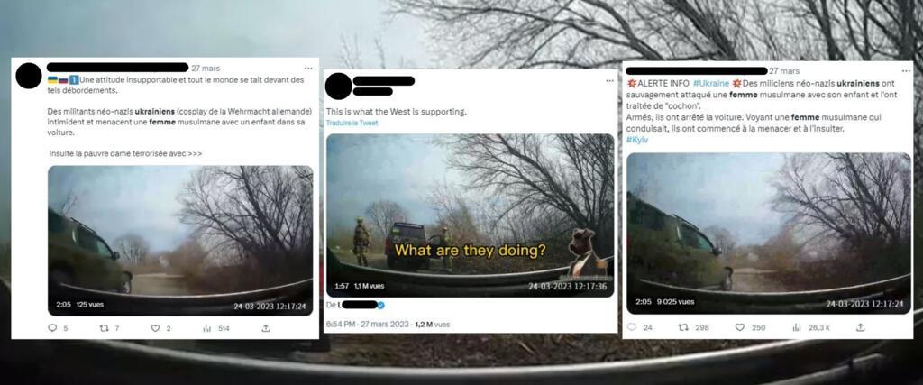 La vidéo est relayée en masse sur les réseaux sociaux par ceux qui se font les relais de la propagande russe.